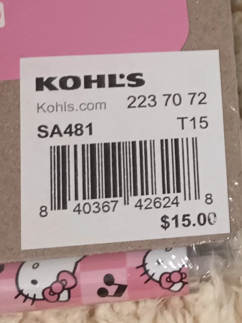 NWT ~ Hello Kitty Desk Note Pad with 100 Tear Off Sheets & Coordinating Gel Pen